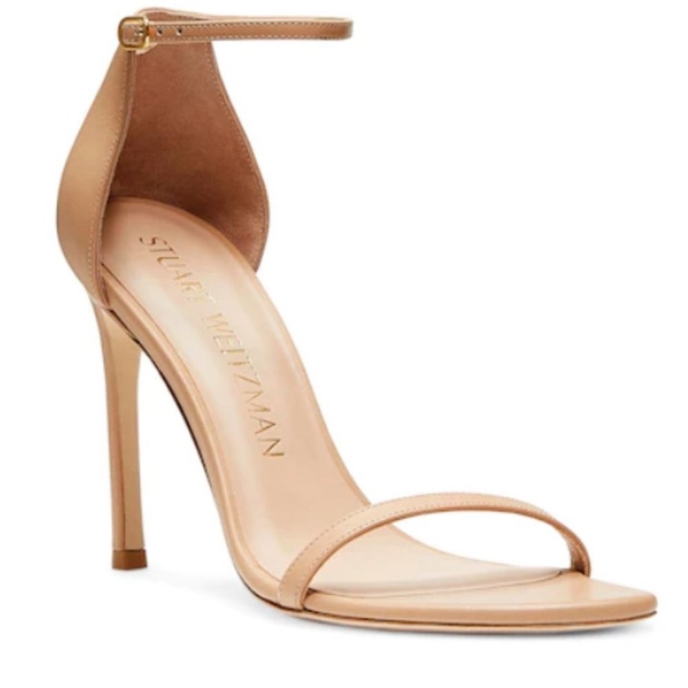 Stuart Weitzman Nude Ankle Strap Heels